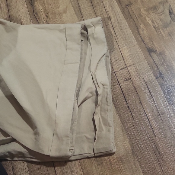 FASHION NOVA Tan High Waist Tortoise Button Wide Leg Pants - Picture 8 of 14